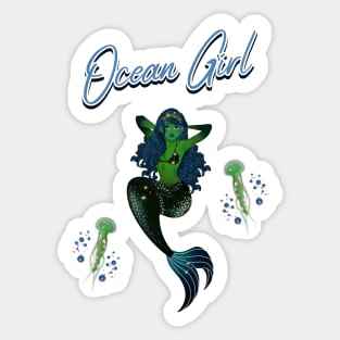 Mermaid The Ocean Girl Sticker